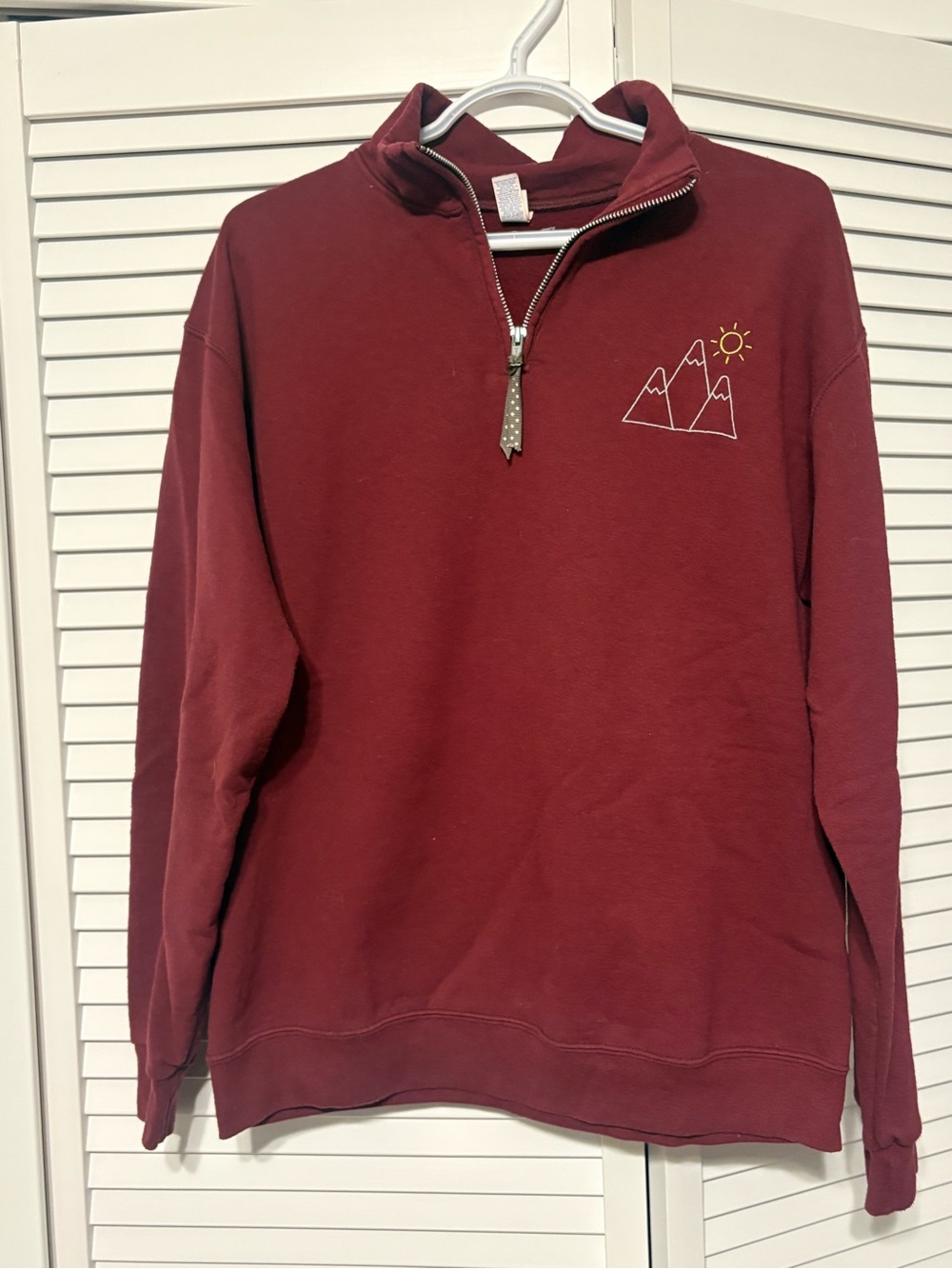Women’s Half-Zip Pullover Sweater - Burgundy